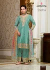 Sneha By Rangoon Ho Embroidery Flair Kurti With Bottom Dupatta
